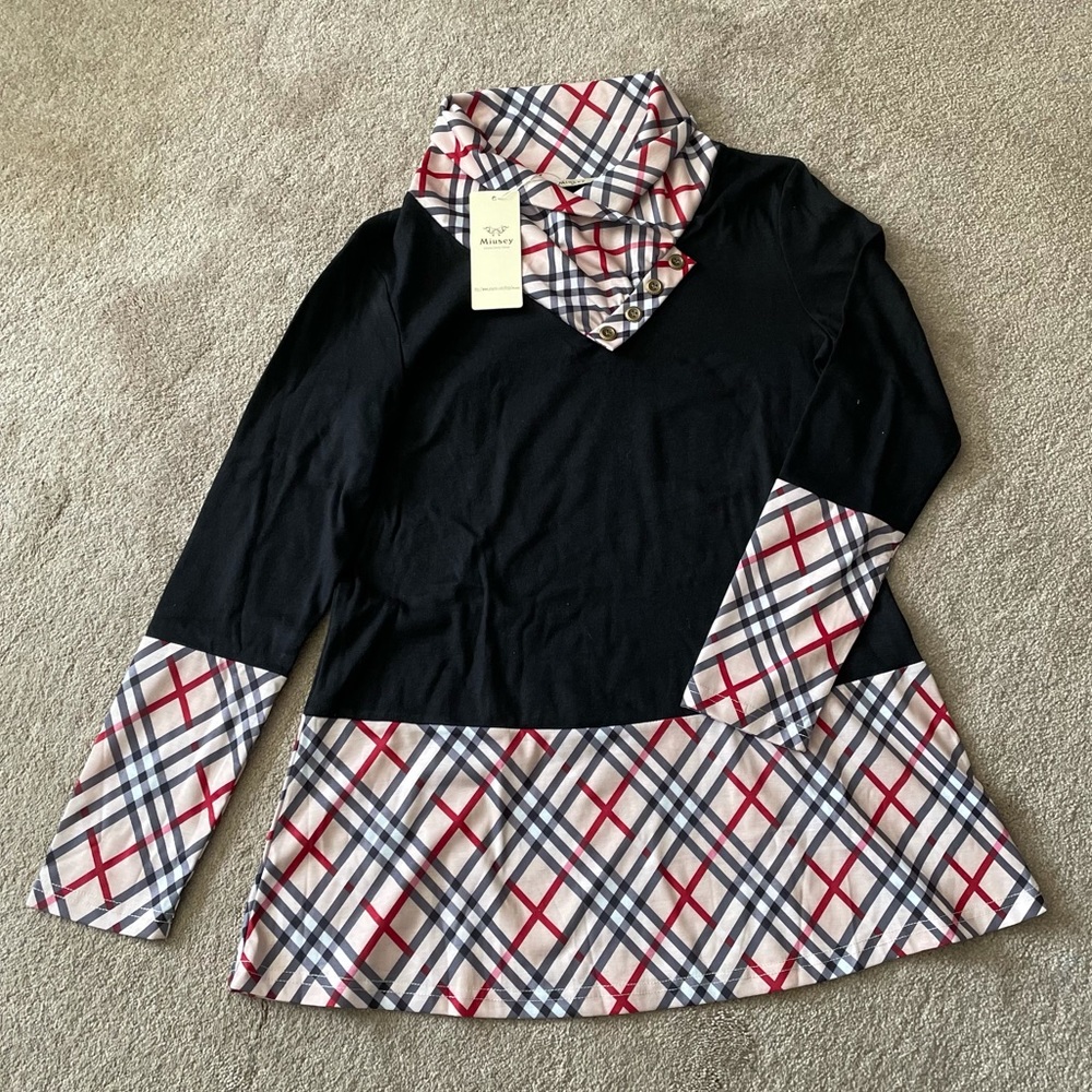 Plaid Tunic Blouse